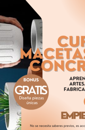 curso macetas de concreto